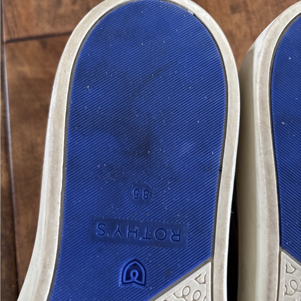 Rothy's Leopard Print Flats with Blue Accents sz 8.5 - Picture 5 of 5
